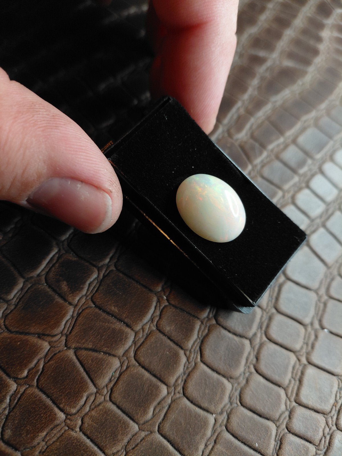 mooie grote opaal cabochon uit Ethiopië, Ophalen of Verzenden
