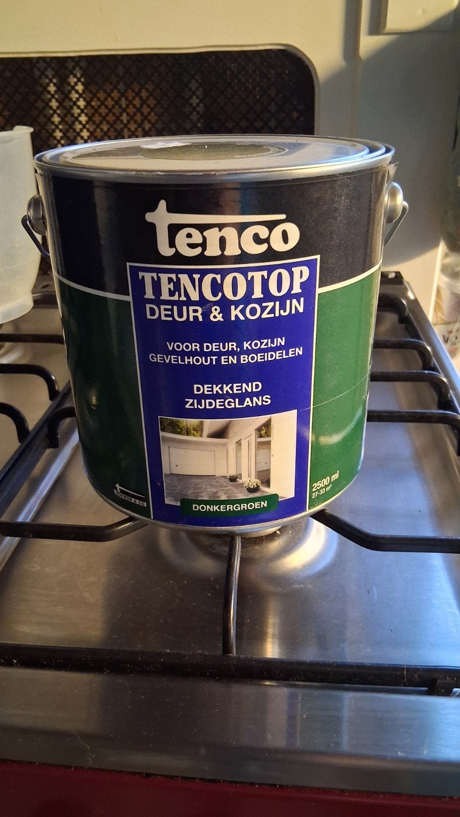 Tenco Zijdeglans Donkergroen 2.5L Ongeopend, Nieuw, Ophalen of Verzenden, Verf, Minder dan 5 liter