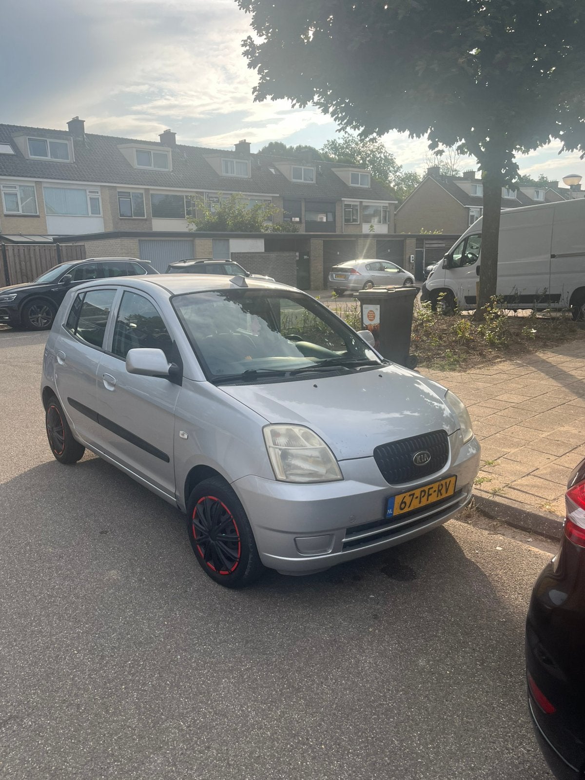 Kia Picanto 1.1 48KW 2004 Grijs, Auto's, 31 €/maand, 4 cilinders, Origineel Nederlands, Handgeschakeld