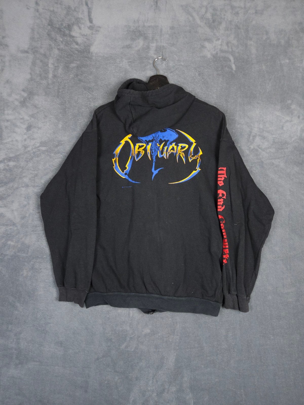 Obituary The End Complete 1991 Vest Hoodie Trui Vintage., Verzenden, ., Zwart, Zo goed als nieuw