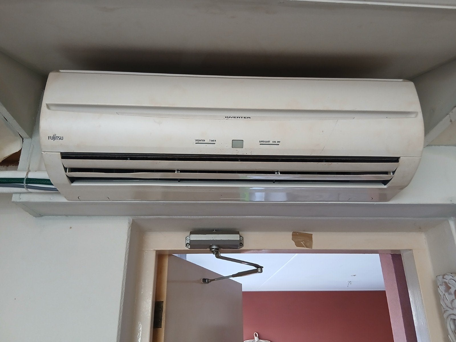 complete Fujitsu Inverter split-airco, Ophalen, Wandairco, Afstandsbediening, 3 snelheden of meer