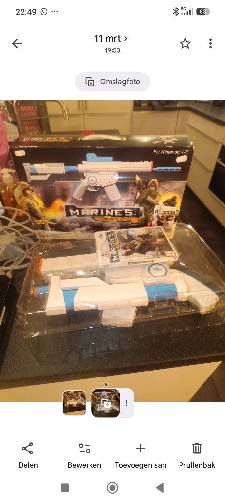 Nette Nintendo Wii met sniper rival en het spel Marines, Spelcomputers en Games, Ophalen of Verzenden, Zo goed als nieuw, Met 2 controllers