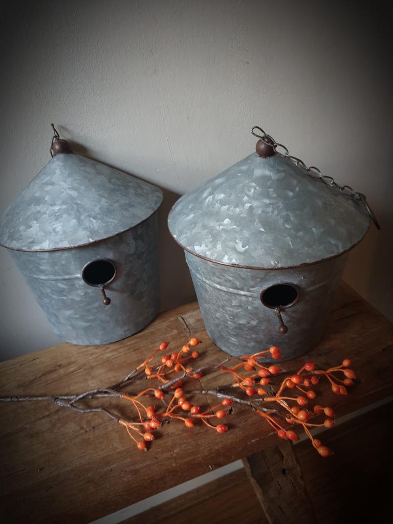Zinken vogelhuisje - vogelhuisjes - moederdag, Ophalen of Verzenden, Nieuw