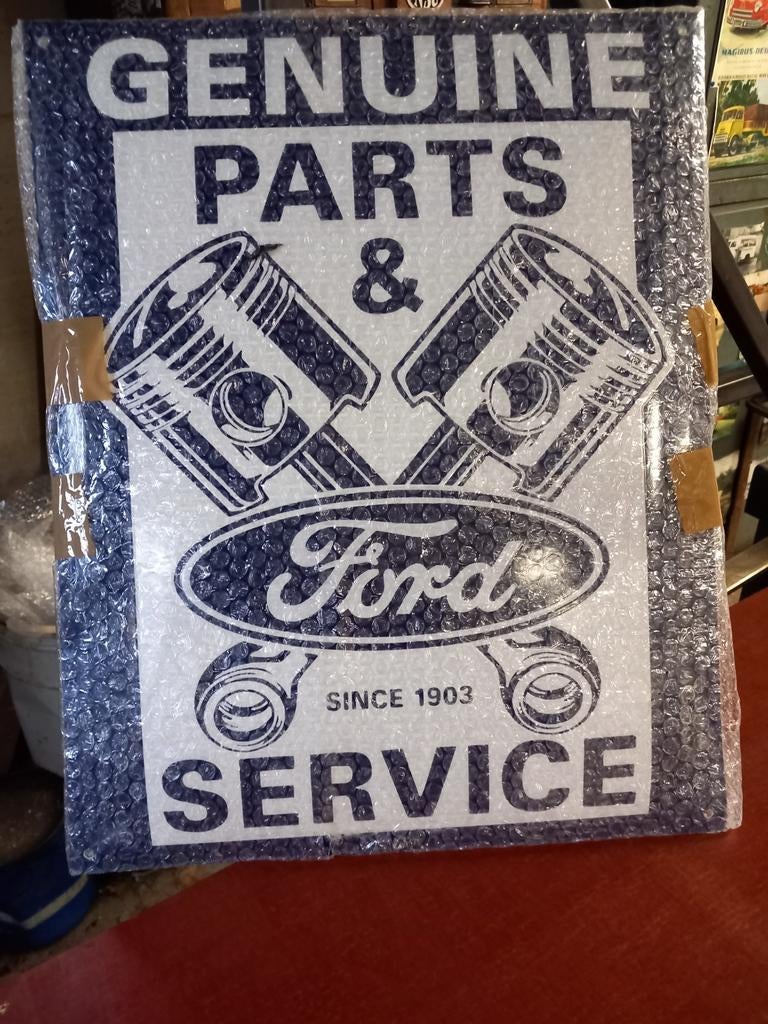 Super mooi groot emaile bord  50x40 cm Ford service en  part, Ophalen of Verzenden, Zo goed als nieuw, Reclamebord