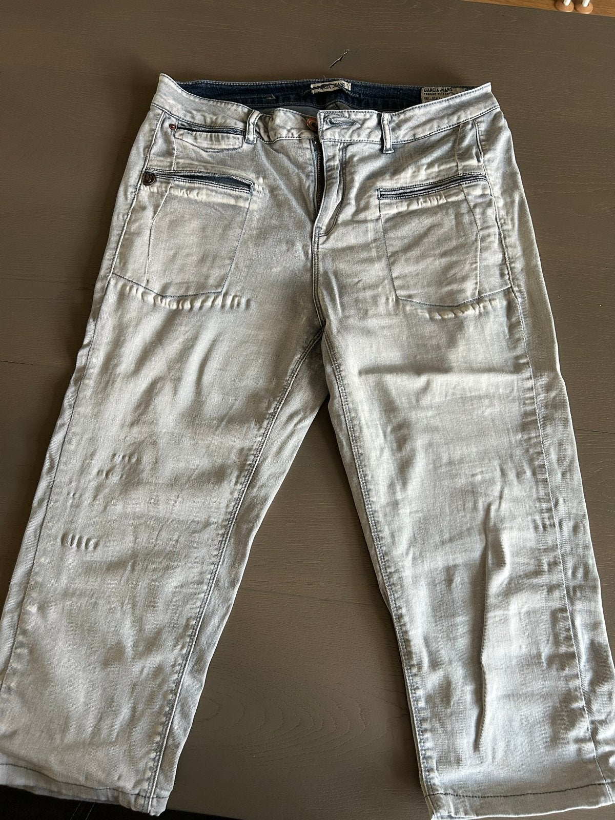 Garcia Jeans Celia Fit-Slim Capri Broek Maat 42/44 (L), Maat 38/40 (M), Ophalen of Verzenden, Driekwart, Grijs