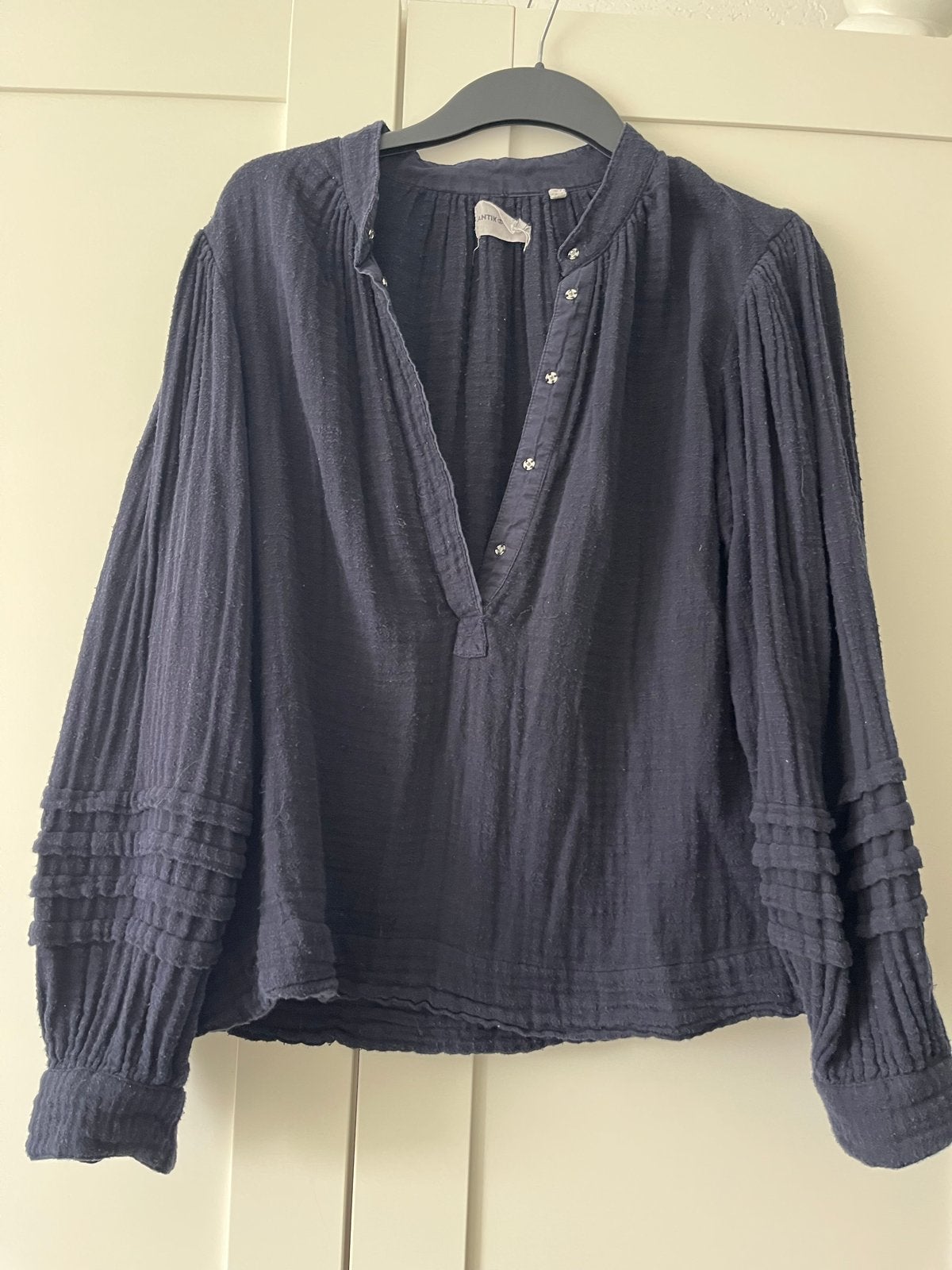 Antik Batik blouse donkerblauw maat M, Kleding | Dames, Ophalen of Verzenden, Gedragen, Maat 38/40 (M), Blauw