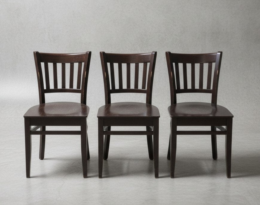 60 x Vintage cafestoelen bruin hout cafe horeca stoelen, Ophalen of Verzenden