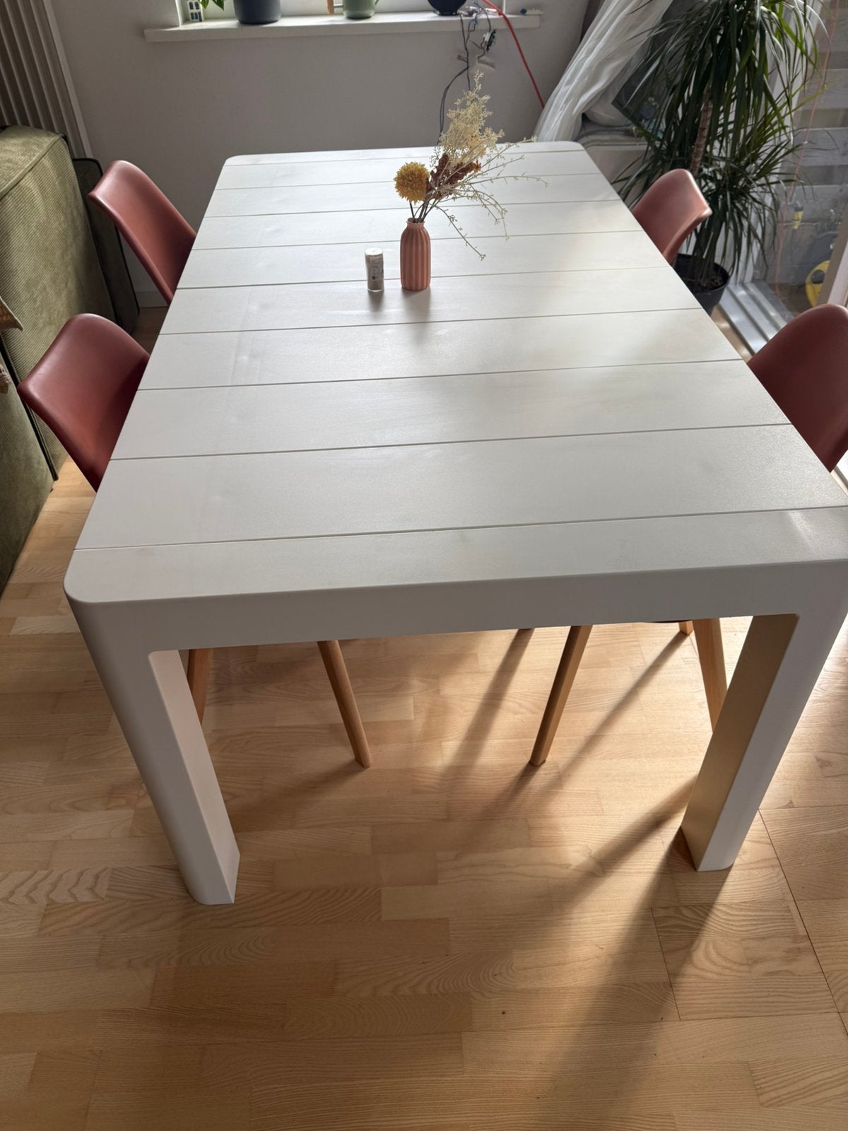 Arnadine rechthoekige eettafel - Wit 180 x 100 cm, Ophalen, 50 tot 100 cm, Zo goed als nieuw, 150 tot 200 cm