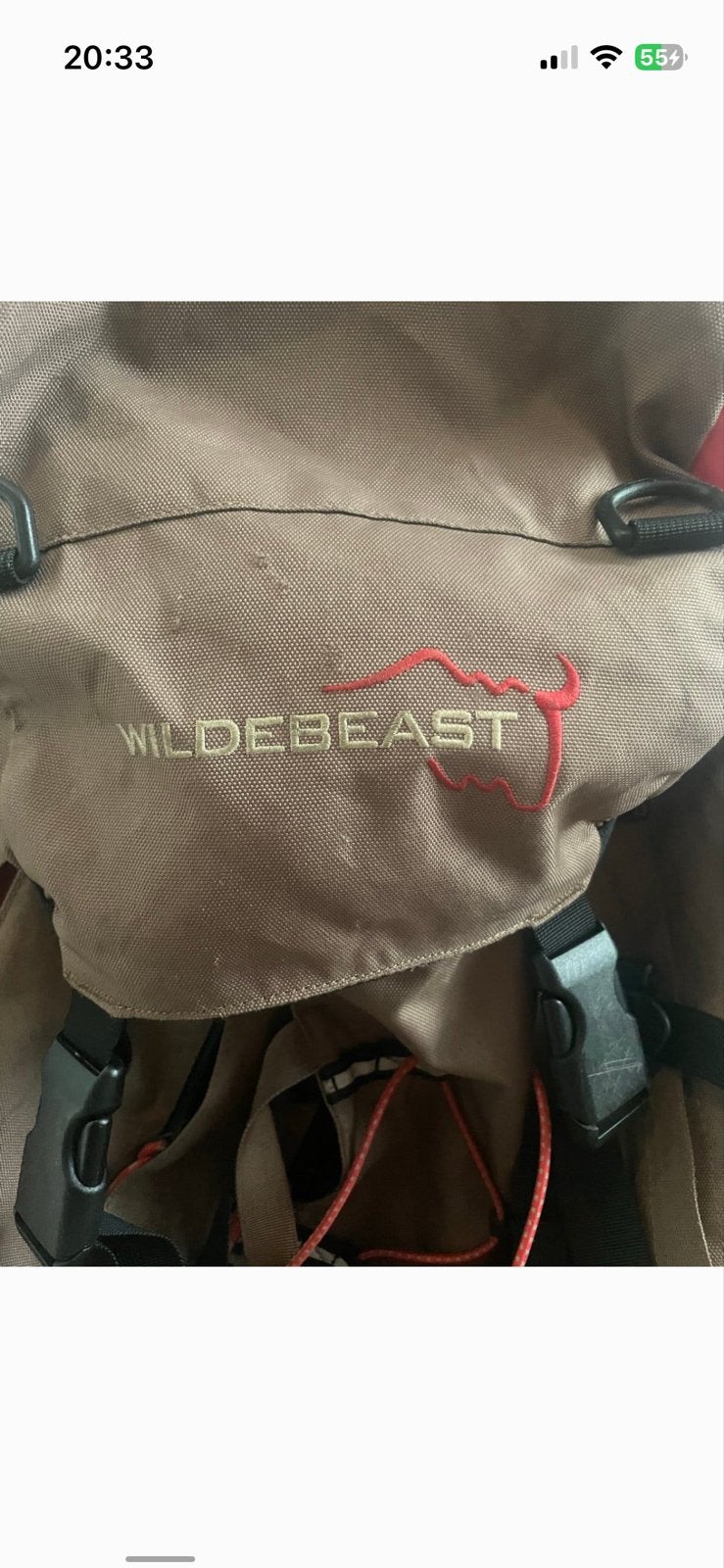 Wildebeast Sessami 50 liter backpack, Overige merken, 40 cm of meer, Gebruikt, Ophalen of Verzenden