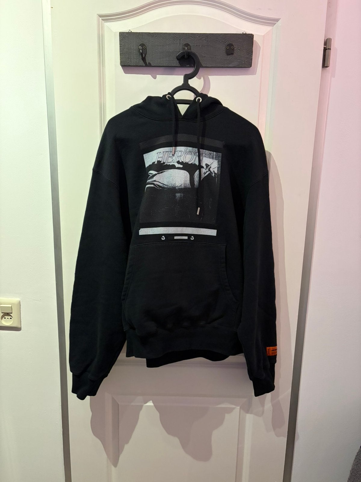 Heron Preston Hoodie Maat L, Ophalen of Verzenden, Zo goed als nieuw, Zwart