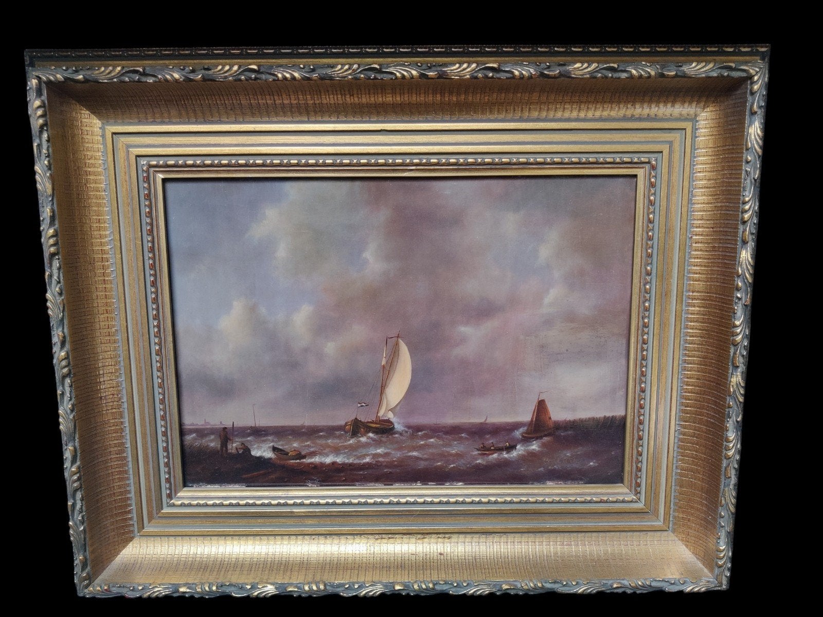Nederlands Zeegezicht, Antiek en Kunst, Kunst | Schilderijen | Klassiek, Ophalen