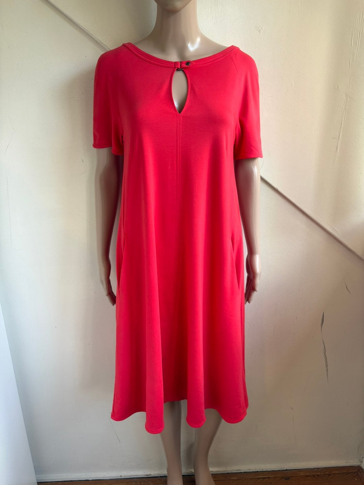 Marc Cain jurk maat n3 maat M koraalrood dobkerroze, Kleding | Dames, Maat 38/40 (M), Overige kleuren, Verzenden, Zo goed als nieuw
