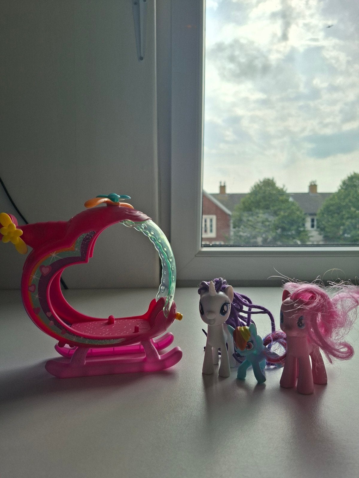 My Little Pony speelset met helikopter en 3 pony's, Ophalen, Gebruikt, Jongen of Meisje