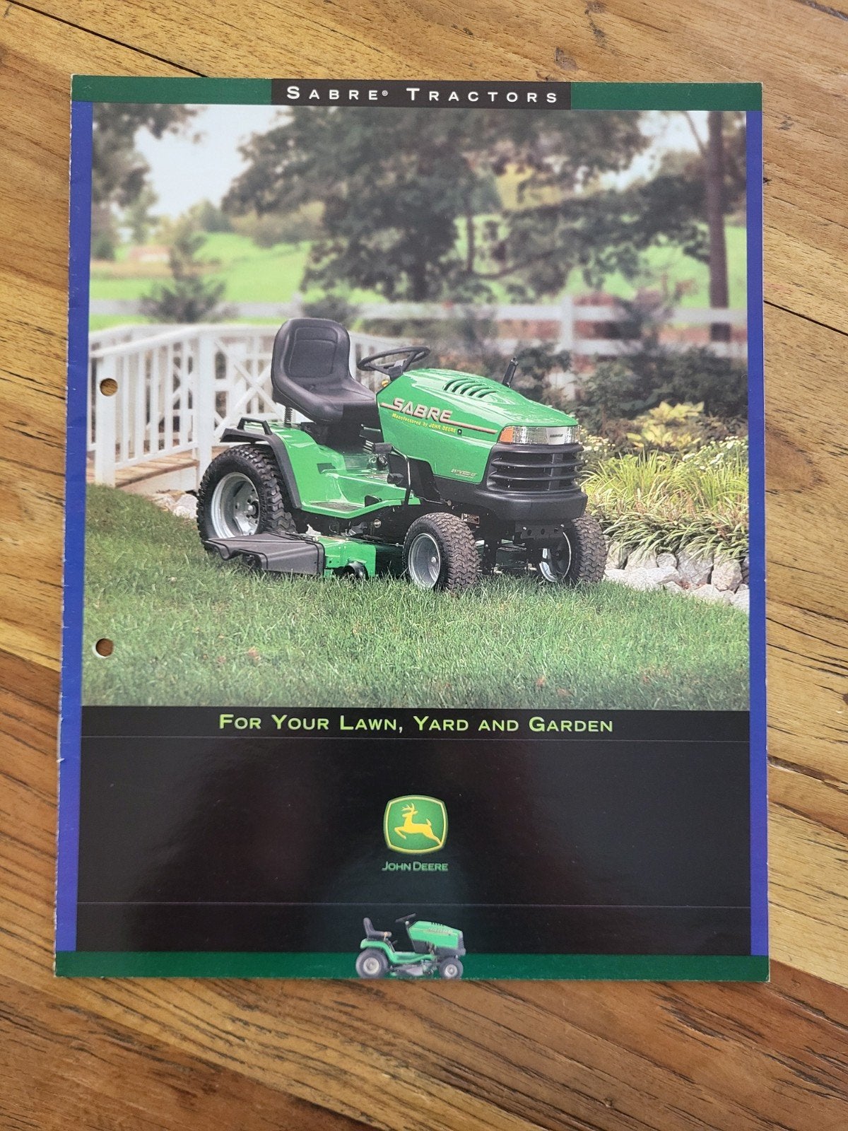 tractor folder John Deere SABRE TRACTORS, Boeken, Ophalen of Verzenden