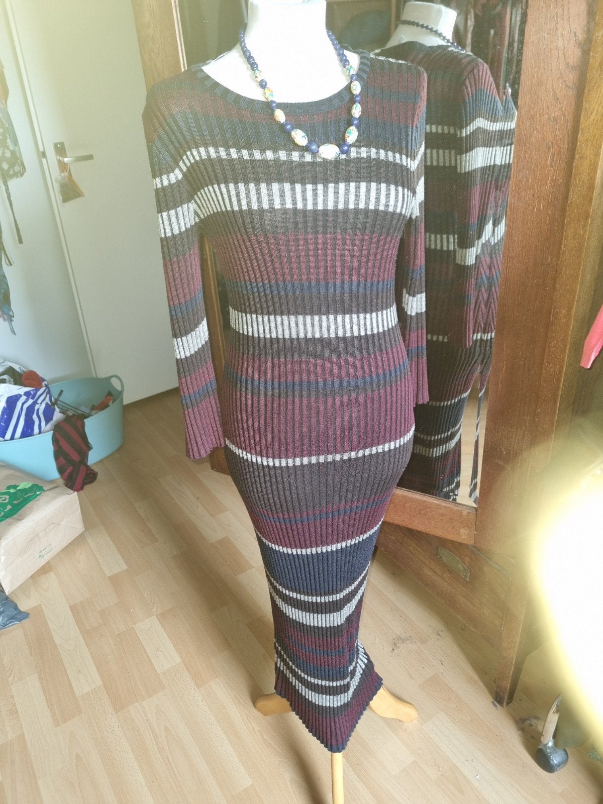 Bodyflirt Boutique gestreepte maxi jurk maat M, Maat 38/40 (M), Meerkleurig, Ophalen of Verzenden, Zo goed als nieuw