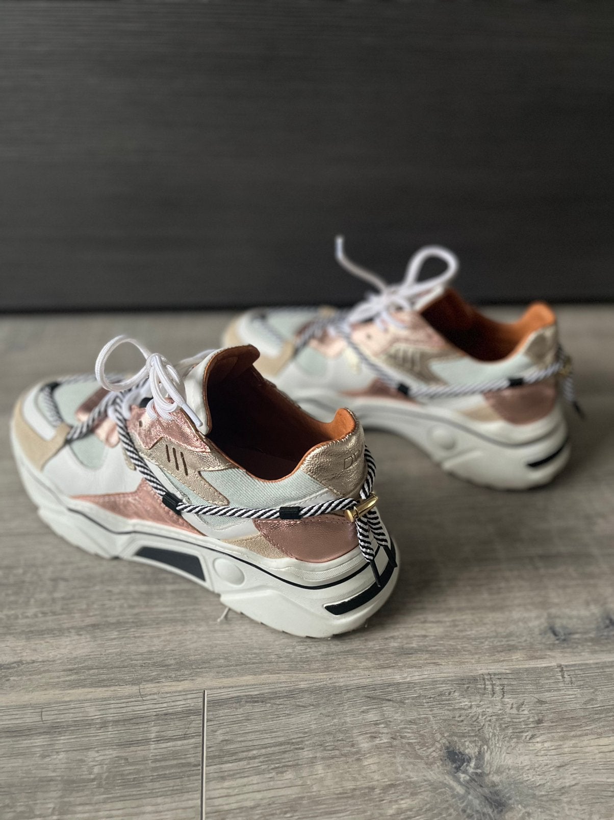 DWRS Jupiter chunky leren sneakers rosé / jeans maat 42, Ophalen of Verzenden, Zo goed als nieuw, Sneakers of Gympen