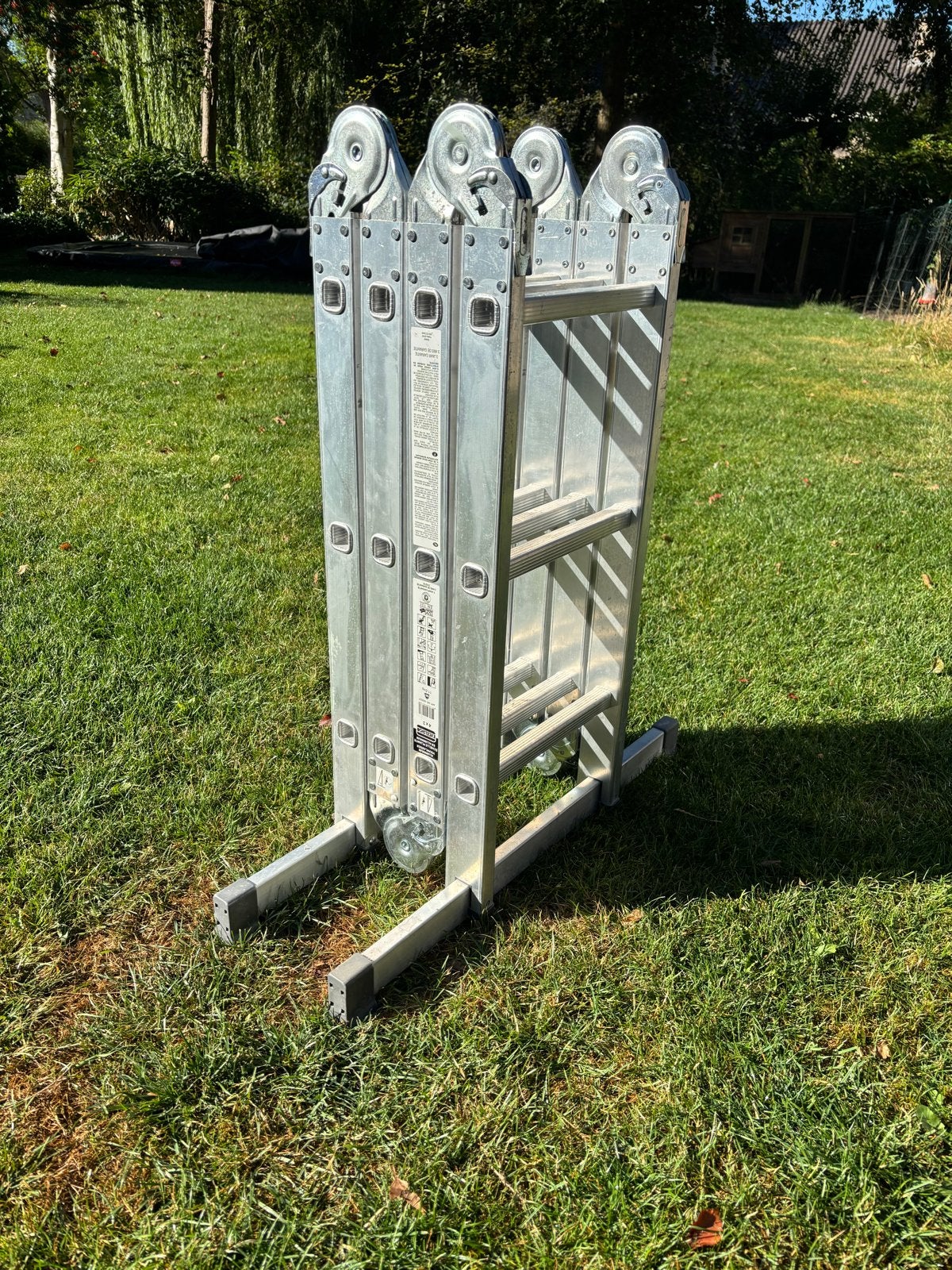 Excelsior 4x3 Opvouwbare Aluminium Ladder/Trap, Ophalen, Zo goed als nieuw, Ladder, Opvouwbaar of Inschuifbaar