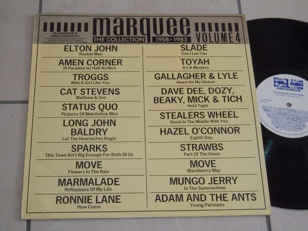 LP The Marquee collection Status Quo The Move Elton John, Verzenden, Gebruikt, LP