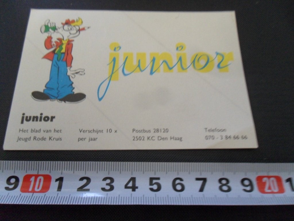 sticker Den Haag jeugd Rode Kruis   JUNIOR *, Ophalen, Zo goed als nieuw