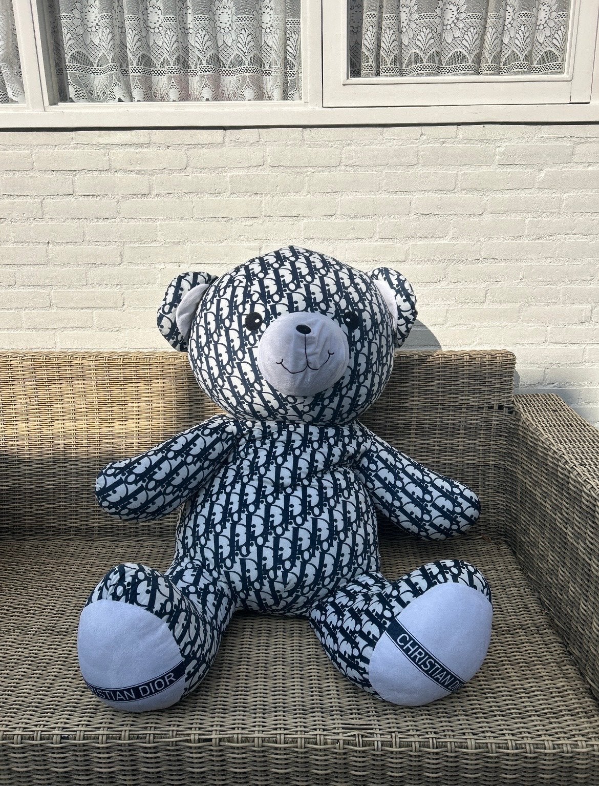 XXL Dior Knuffelbeer, Overige merken, Beer, Blauw, Ophalen of Verzenden