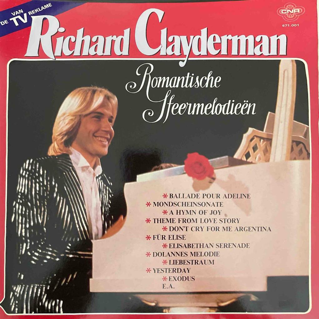 Richard Clayderman - Romantische Sfeermelodieën, Ophalen of Verzenden, Zo goed als nieuw, 12 inch