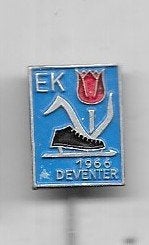 EUROPESE SCHAATS KAMPIOENSCHAPPEN DEVENTER, Ophalen of Verzenden, Gebruikt, Overige onderwerpen, Speldje of Pin