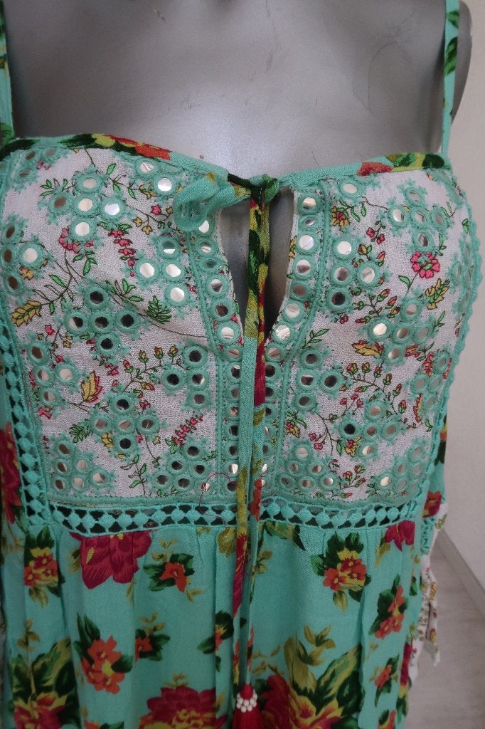 Miss June nieuw dress tropical 1 maat zie afmetingen, Maat 38/40 (M), Blauw, Nieuw, Ophalen of Verzenden