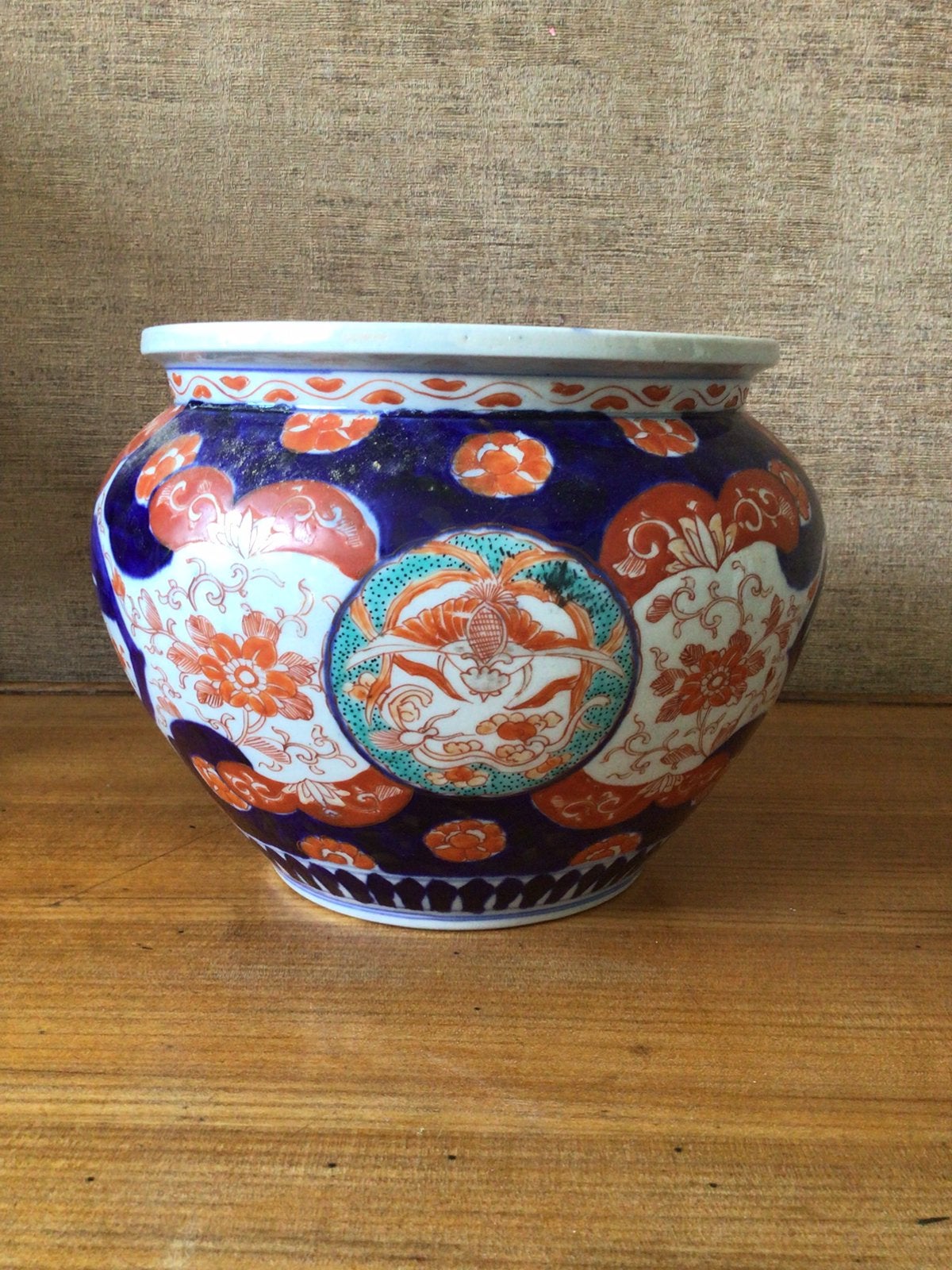 Antieke Japanse Imari Cache Pot, Ophalen of Verzenden