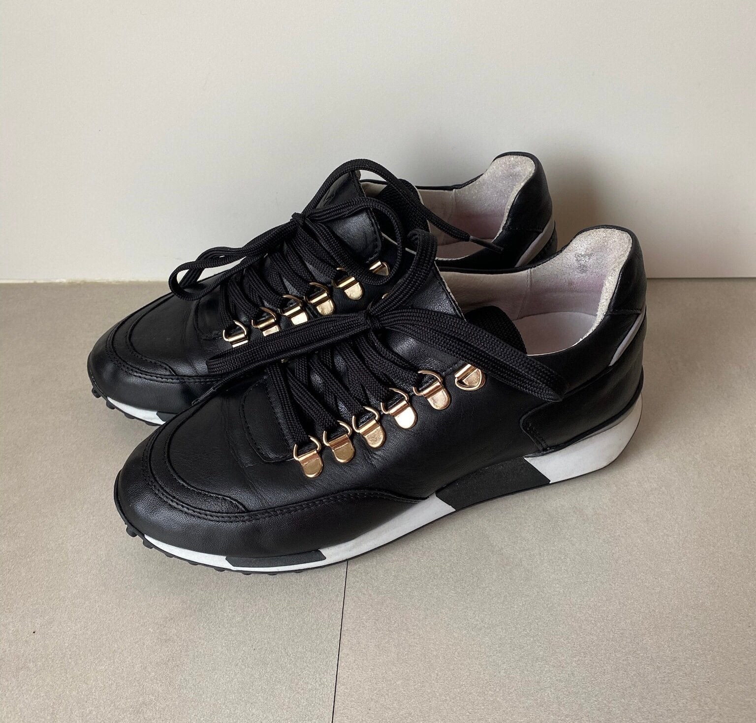 VIA VAI SNEAKERS MT:36, Kleding | Dames, Verzenden, Zwart, Sneakers of Gympen, Zo goed als nieuw