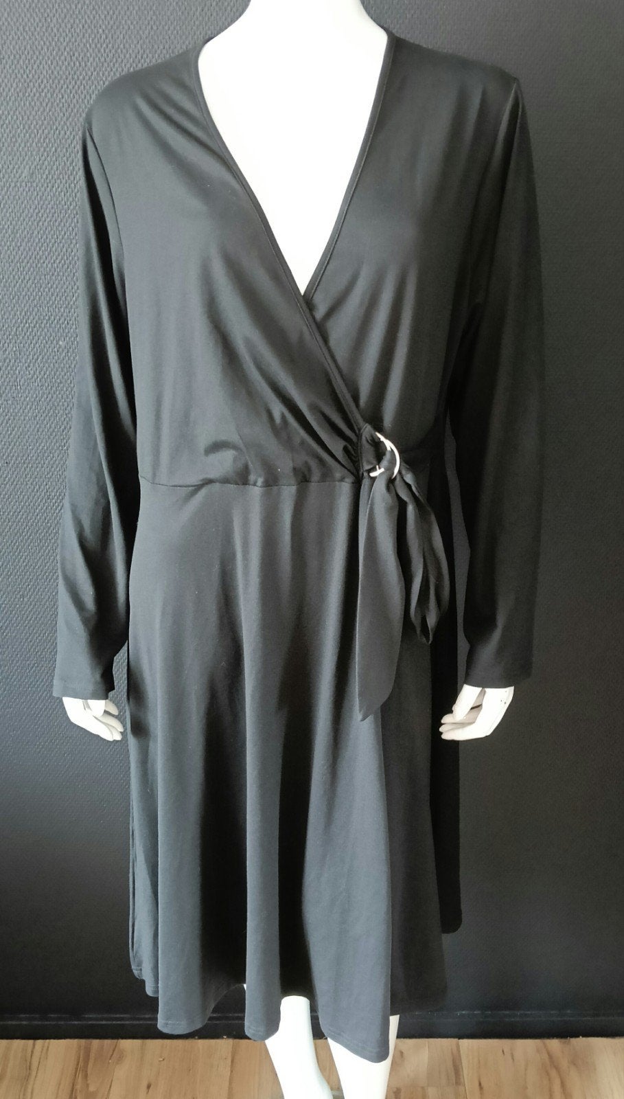 Zwarte Jurk, Kleding | Dames, Grote Maten, Ophalen of Verzenden, Zo goed als nieuw, Shein Curve, Jurk