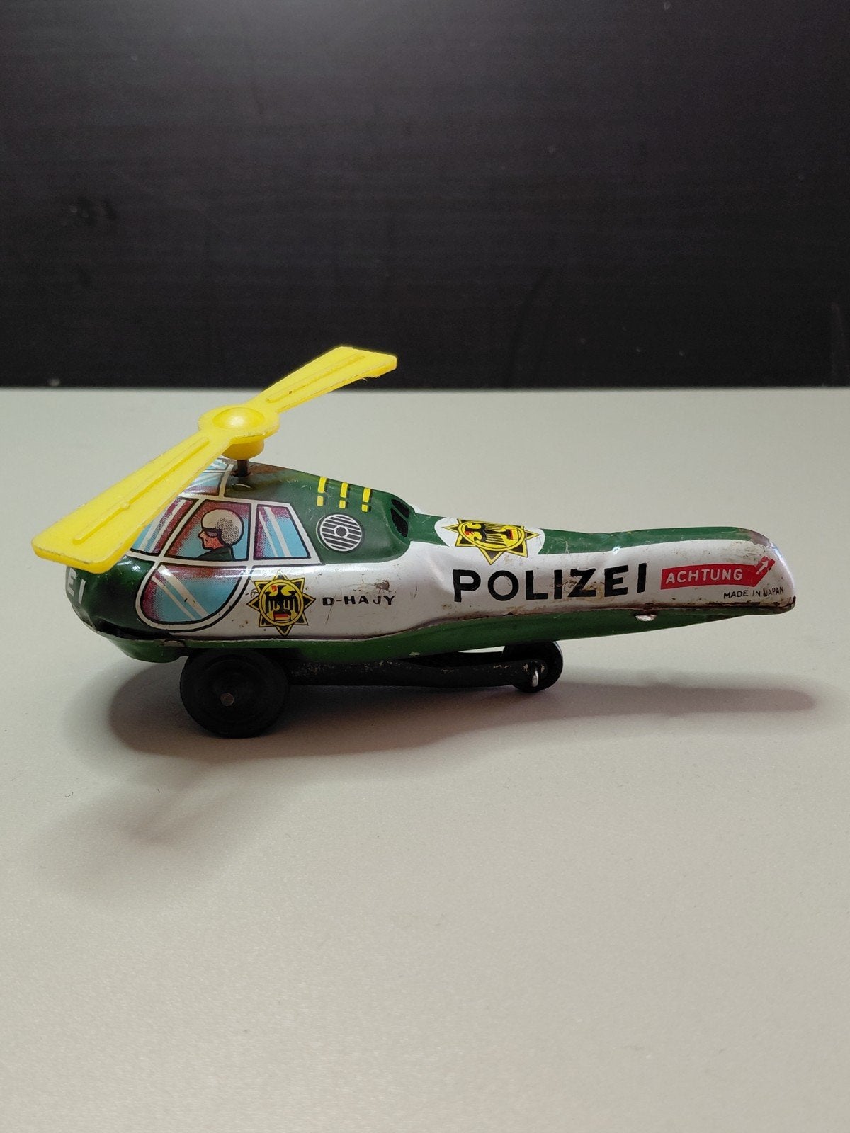 Blikken Polizei Helikopter - Vintage uit de jaren '70, Japan, Ophalen of Verzenden
