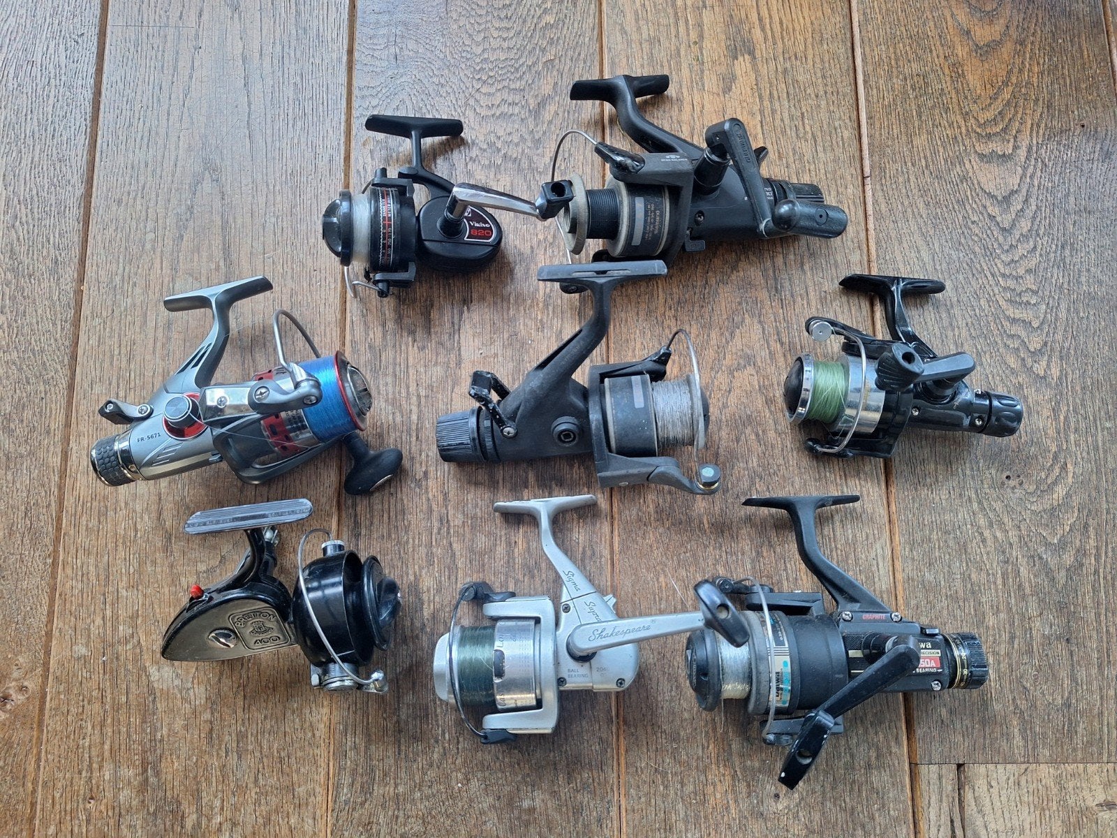 8 molens Daiwa Shakespeare shimano Bretton, Ophalen of Verzenden, Molen