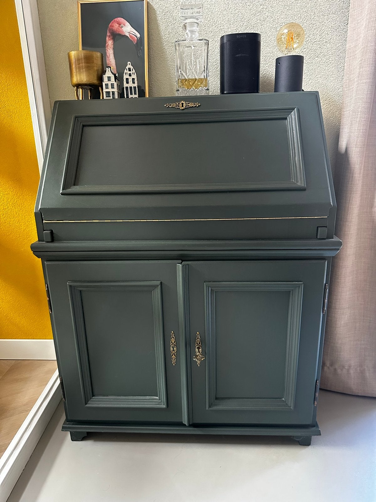 Antiek drankkastje/secretaire, Antiek en Kunst, Ophalen