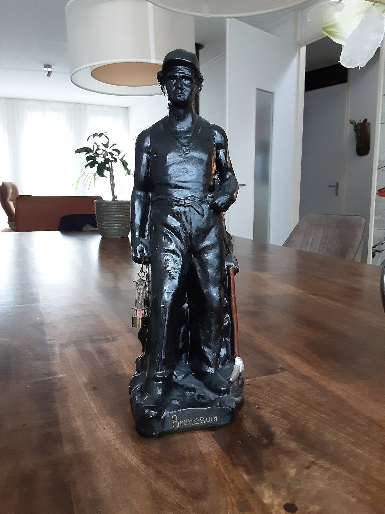 Mijnwerker, Overige onderwerpen, Gips, Ophalen of Verzenden, Beeld