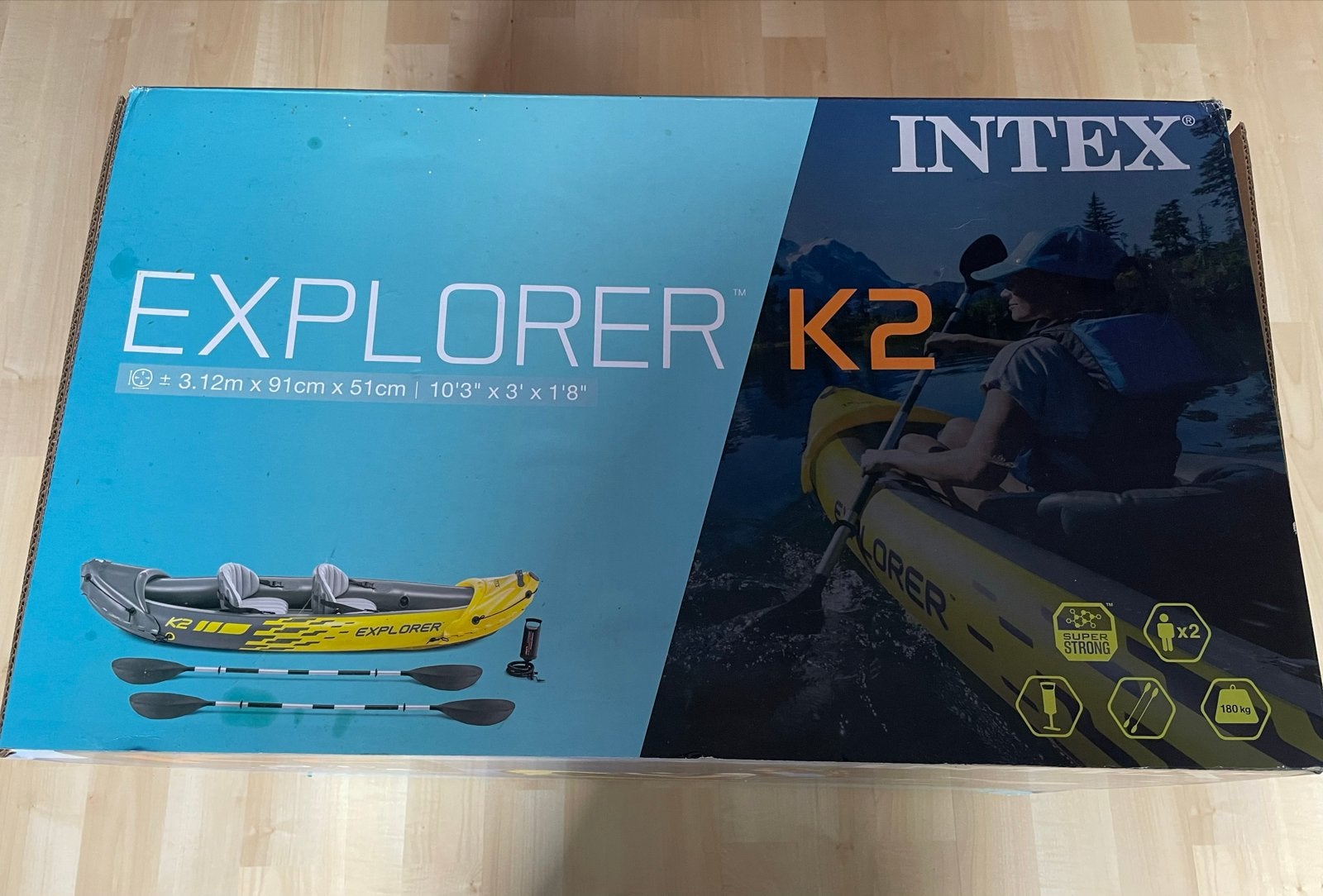 Intex Explorer K2 2-persoons opblaasbare kajak - Nieuw!, Watersport en Boten, Kajaks, Ophalen of Verzenden, Opblaasbaar, Nieuw