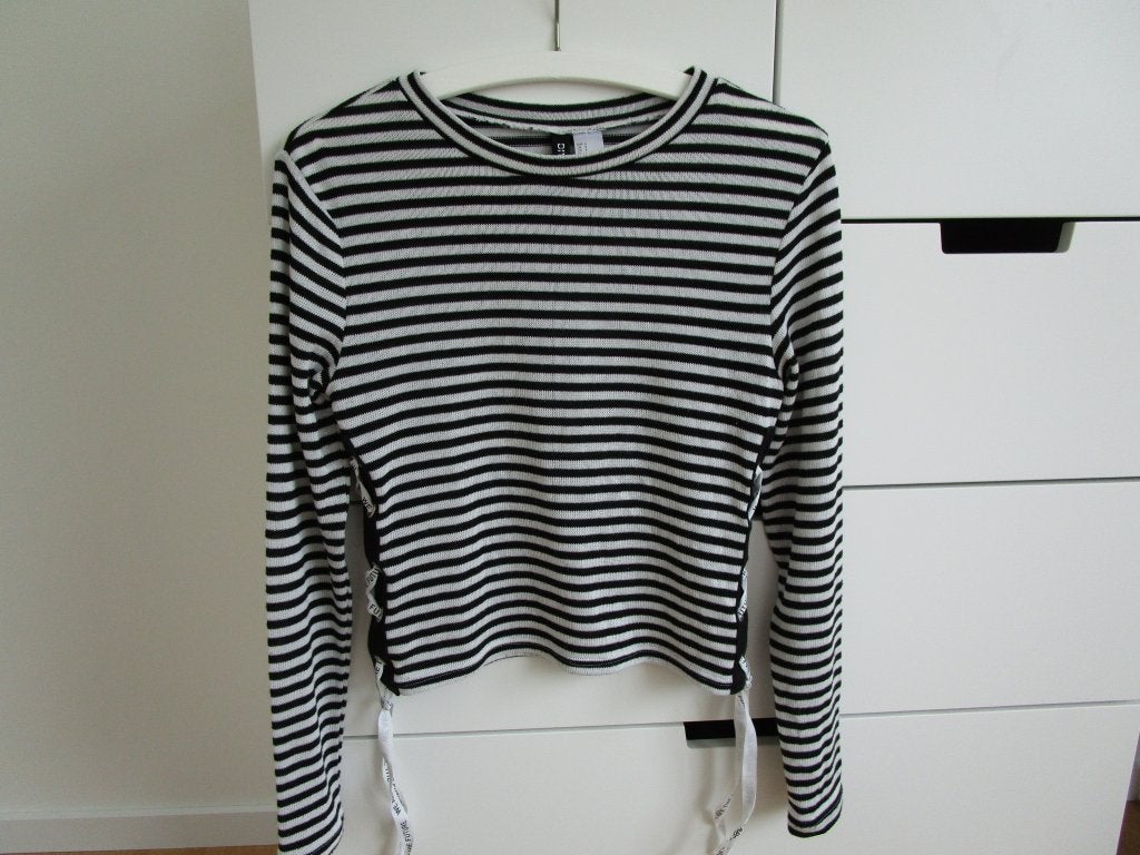 H&M Divided - zwart/wit gestreepte trui maat S, Zwart, H&M Divided, Ophalen of Verzenden, Zo goed als nieuw