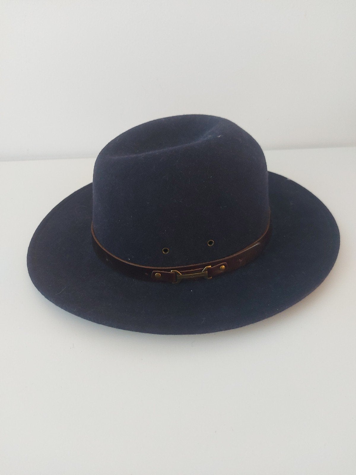 Marineblauw donkerblauw hoed netjes vintage hobart, Ophalen of Verzenden, Zo goed als nieuw