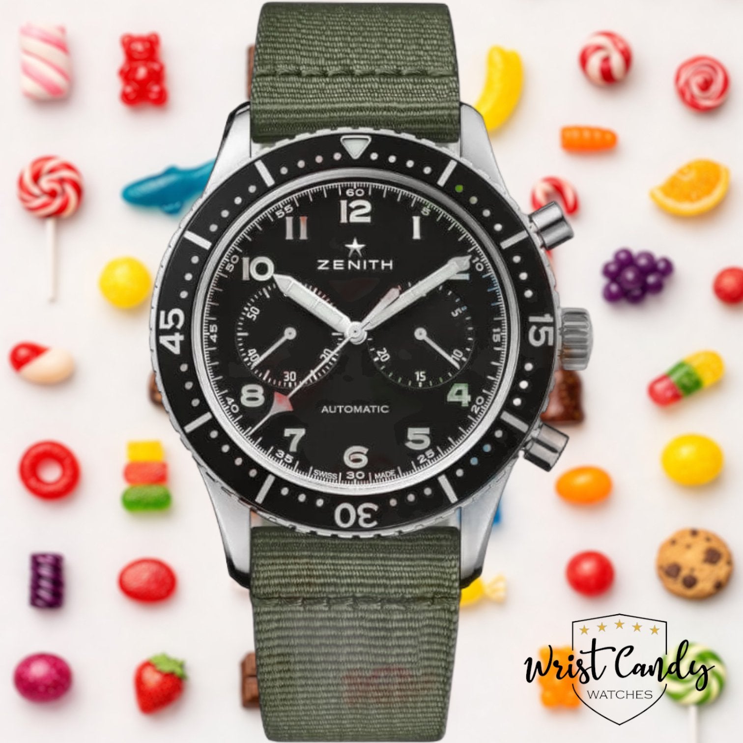 Zenith Cronometro Tipo CP-2 • 2018 • Zenith service 2025, Gebruikt, Polshorloge, Overige materialen, Ophalen of Verzenden