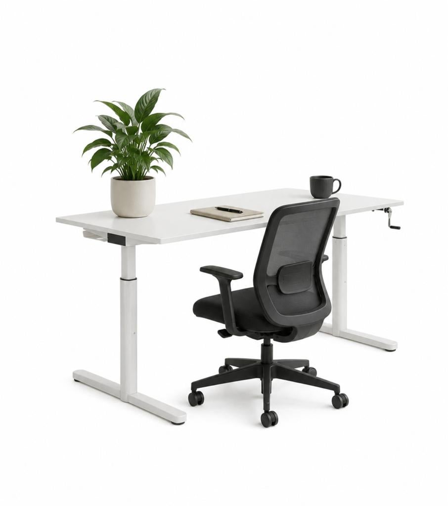 Gispen TM zit bureau 120x 80, Ophalen, 120 cm, Geen, Metaal