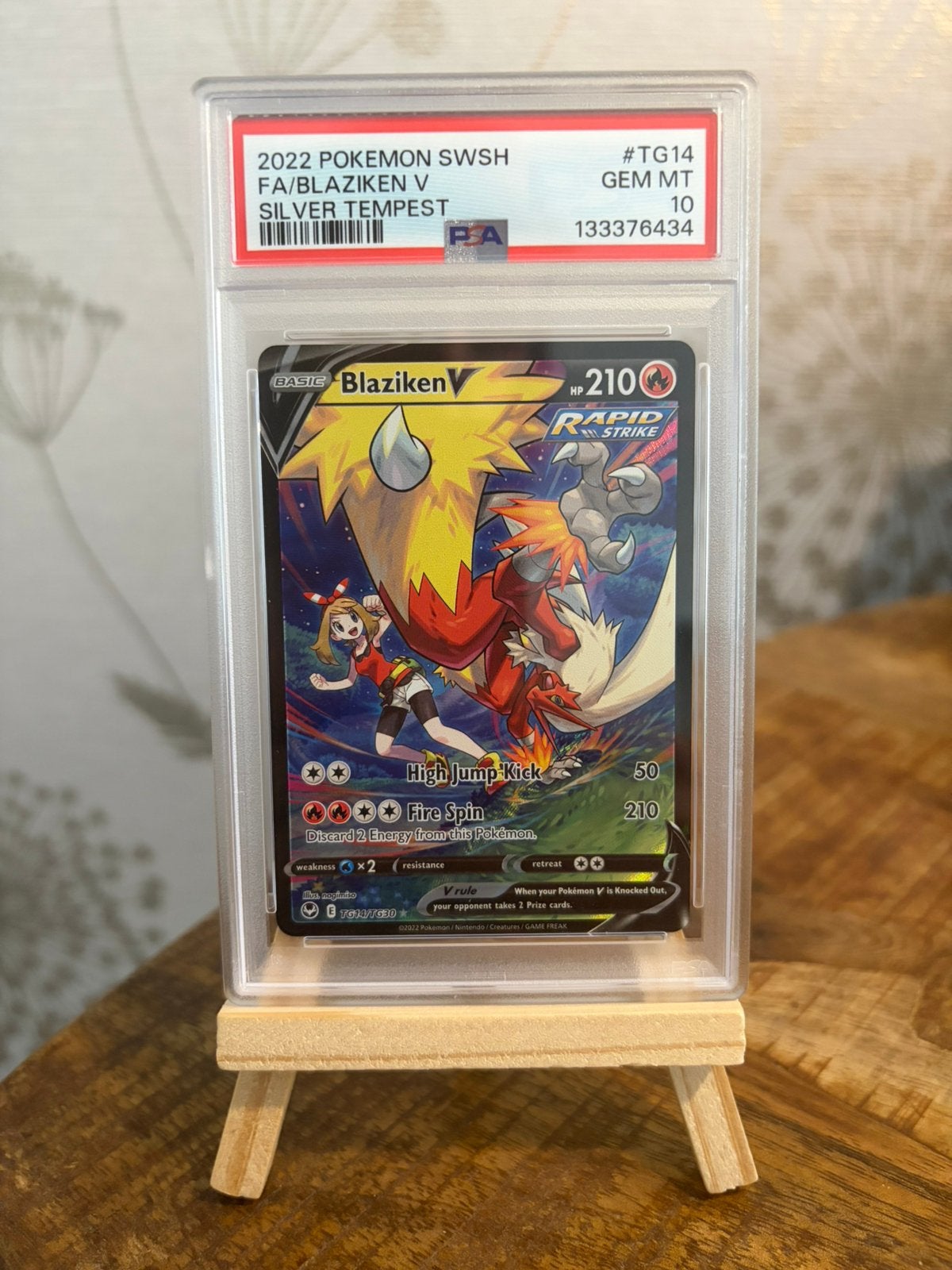 Pokemon TCG - Blaziken V #TG14 PSA 10 (Silver Tempest), Ophalen of Verzenden, Nieuw, Losse kaart, Foil