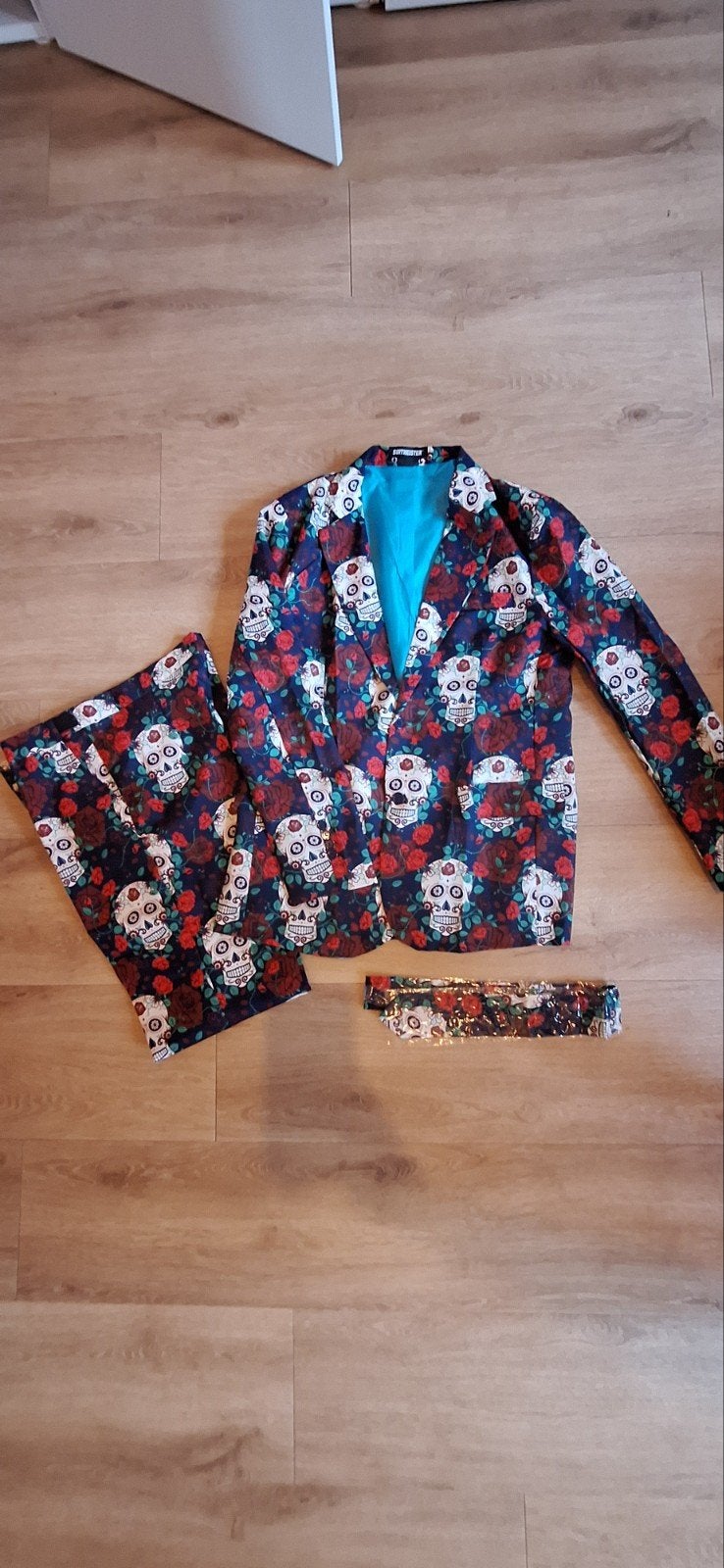 Suitmeister pak Dia de los Muertos, Meerkleurig, Ophalen of Verzenden, Zo goed als nieuw, Maat 46 (S) of kleiner