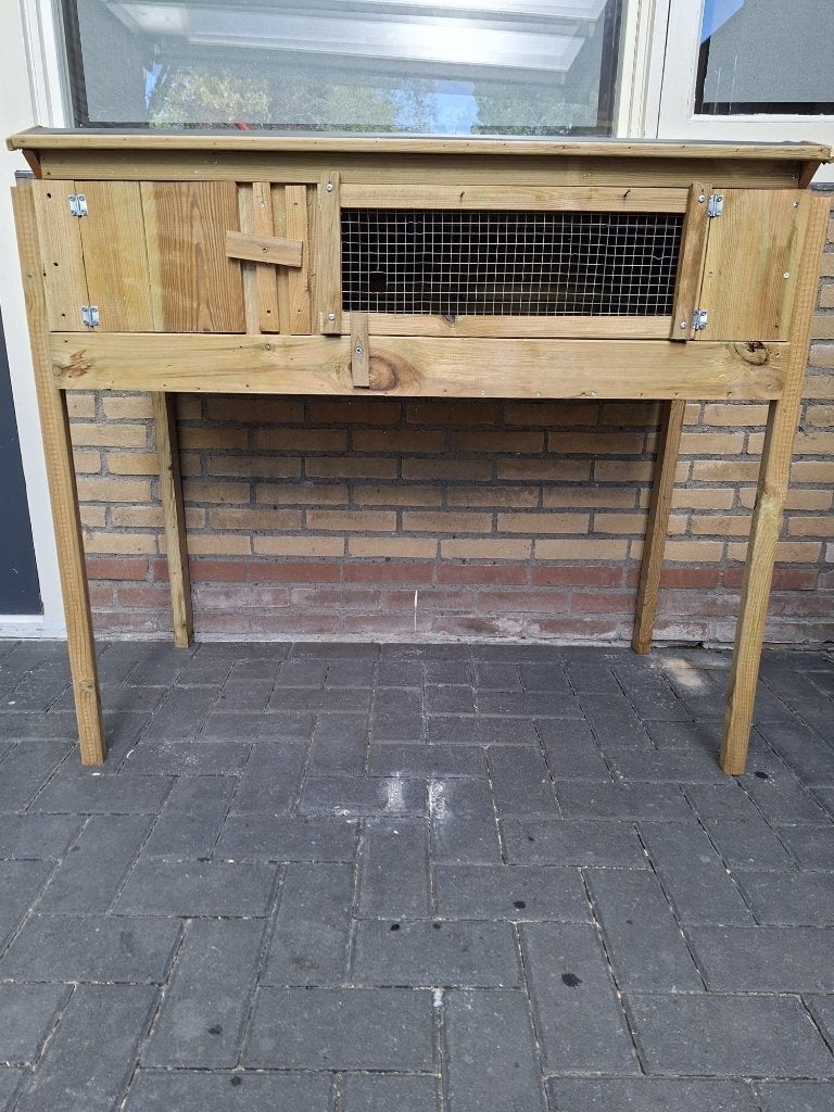 Keurig Konijnenhok / Caviahok / Buitenhok., Dieren en Toebehoren, Ophalen, Cavia, Zo goed als nieuw, 90 cm of meer