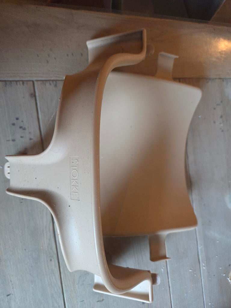 Stokke Trip Trap stoel set met beugel, naturel kleur, Ophalen of Verzenden, Gebruikt, Meegroeistoel, Aanschuifbaar