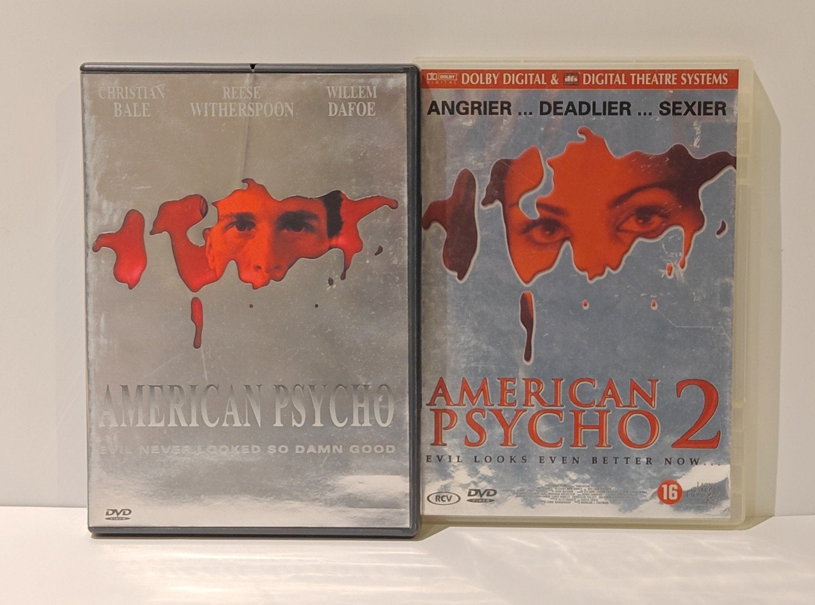 American Psycho 1+2 DVD Set Thriller Cult klassiekers Bale, Vanaf 16 jaar, Ophalen of Verzenden, Zo goed als nieuw