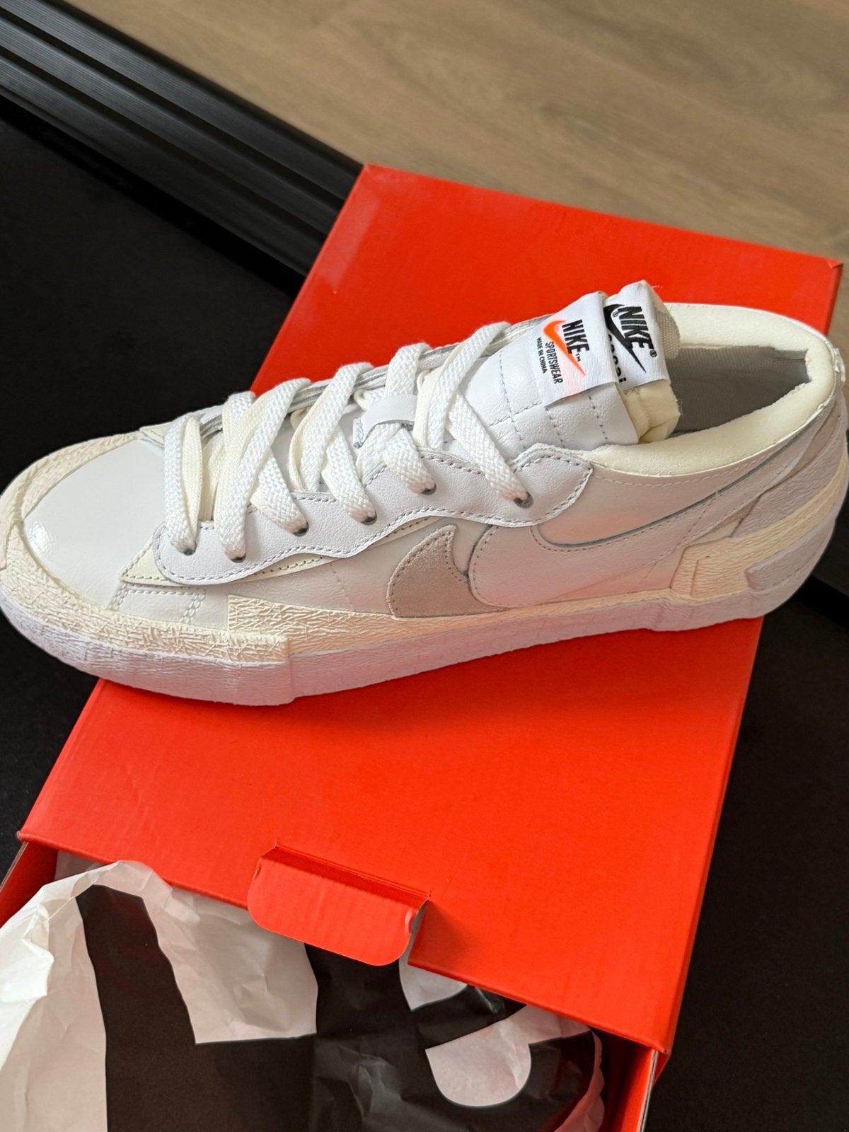 Nike Blazer Low Sacai  maat 42, Overige kleuren, Nieuw, Ophalen of Verzenden, Sneakers of Gympen