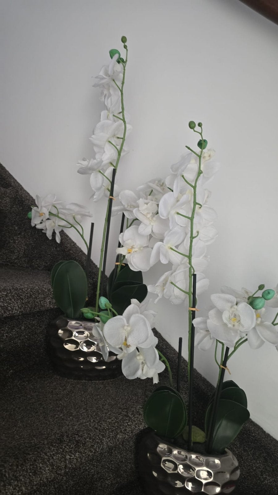 Zijde bloemen met vaas, Ophalen, Zo goed als nieuw