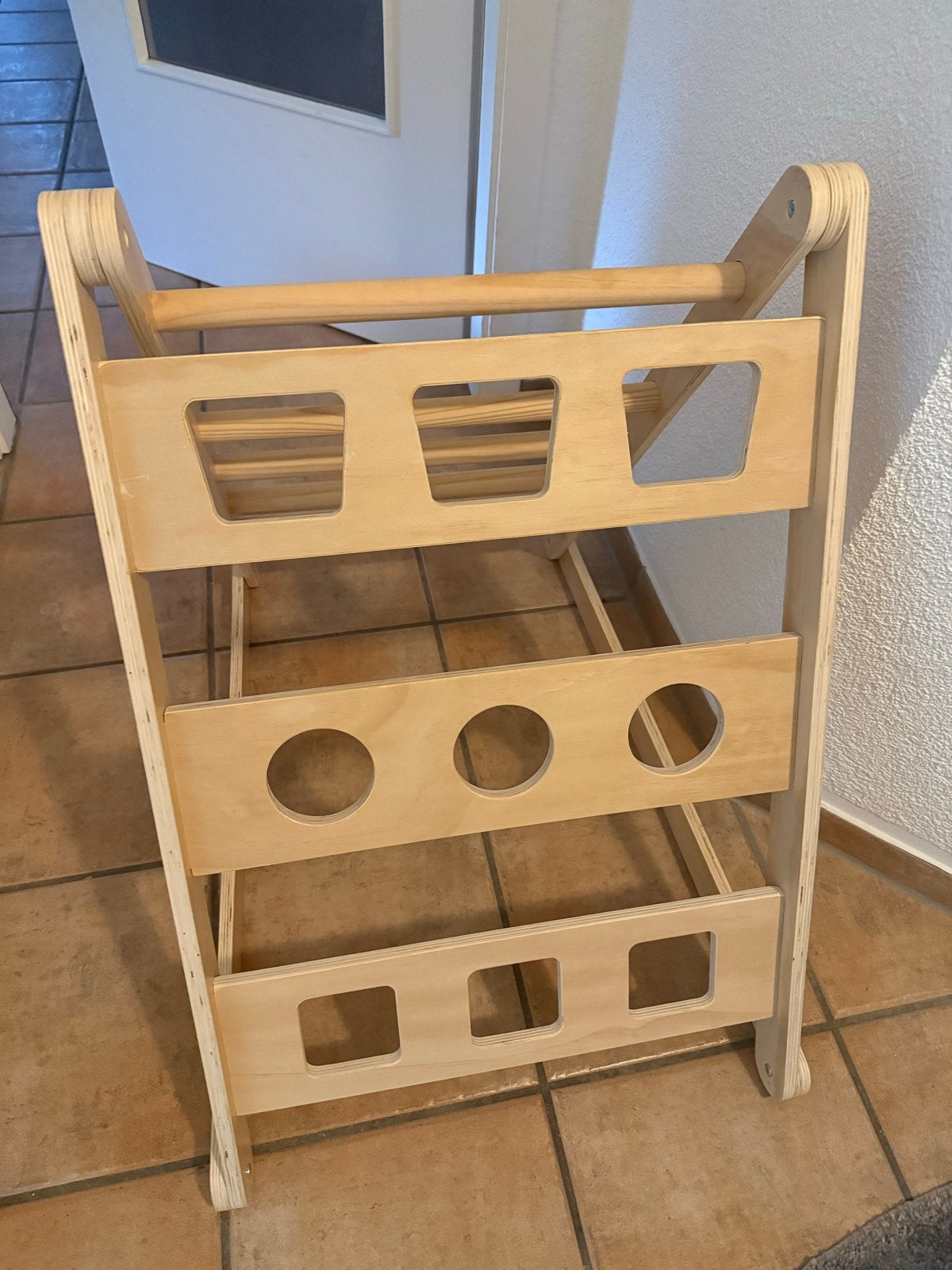 Houten klimrek voor kinderen - Pikler driehoek, Kinderen en Baby's, Speelgoed | Buiten | Speeltoestellen, Ophalen, Zo goed als nieuw