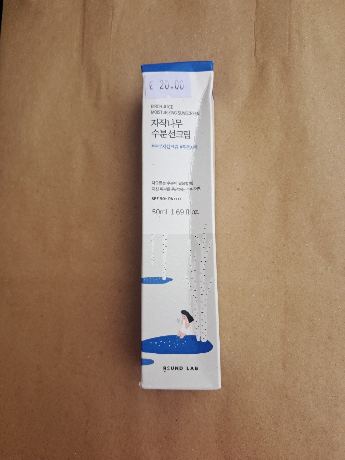 koreee skincare ROUND LAB Birch Juice Hydraterende Zonnebran, Sieraden, Tassen en Uiterlijk, Ophalen of Verzenden, Nieuw, Gehele gezicht