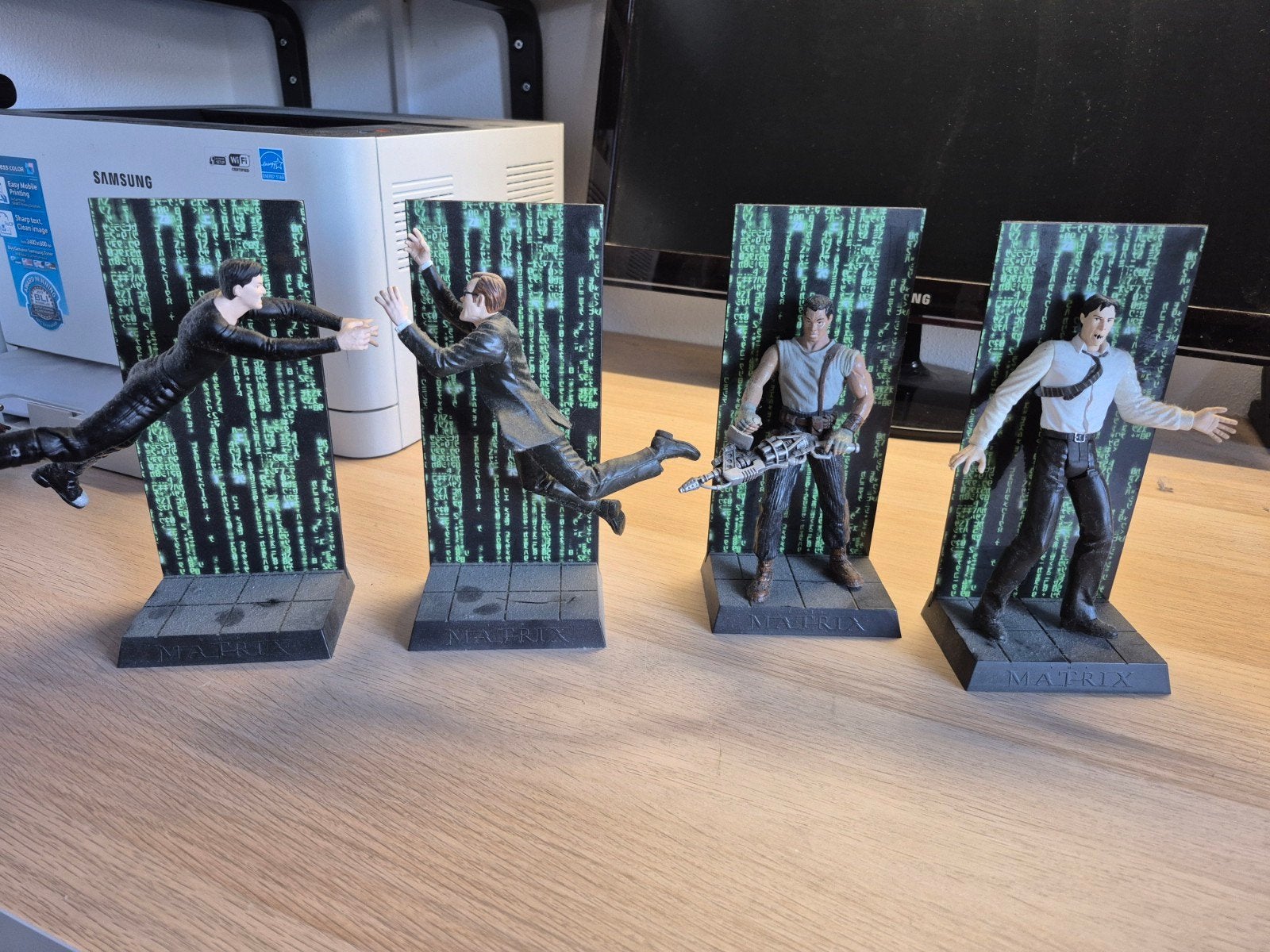The Matrix actiefiguren set - Neo, Agent Smith, Morpheus, Ophalen of Verzenden, Gebruikt, Jongen of Meisje
