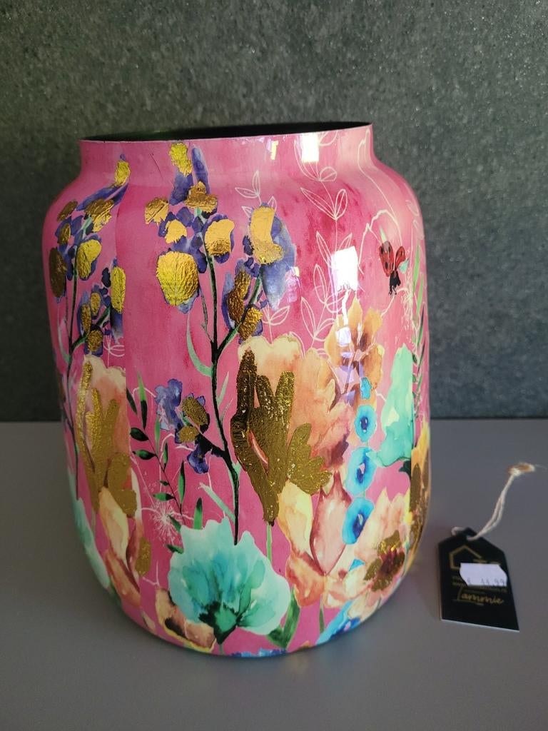 TS bloempot / vaas lammie fiesta fuchsia, Overige kleuren, Aardewerk of Porselein, Nieuw, Ophalen of Verzenden